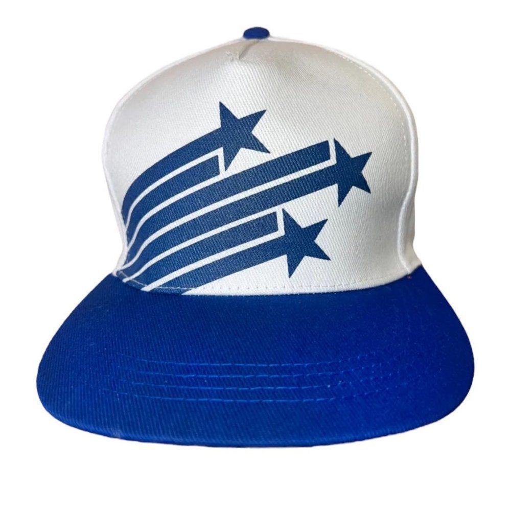 Unbranded Vintage 90's Shooting Stars‎ Snapback Adjustable White / Blue New